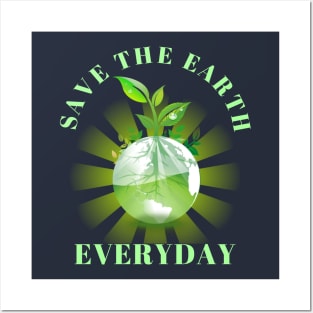 Save The Earth Everyday Ecology Environment Plant Lover Posters and Art
